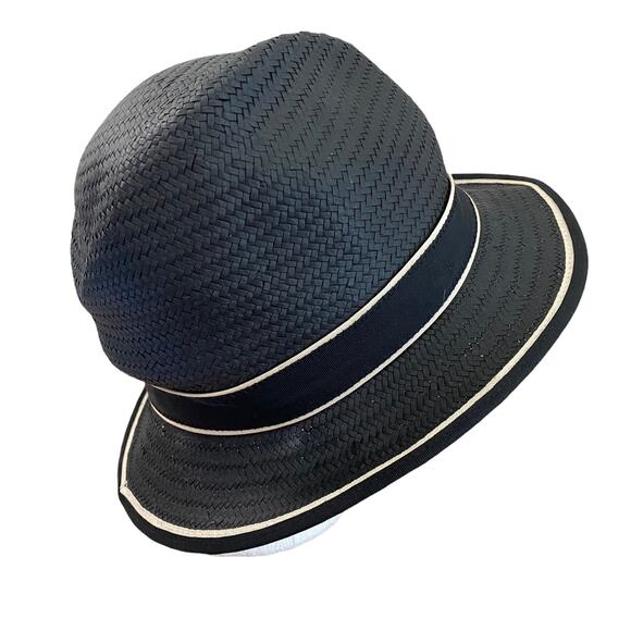 Bailey of Hollywood Mens Drake Fedora Hat Black Woven Lite Straw - Picture 3 of 6